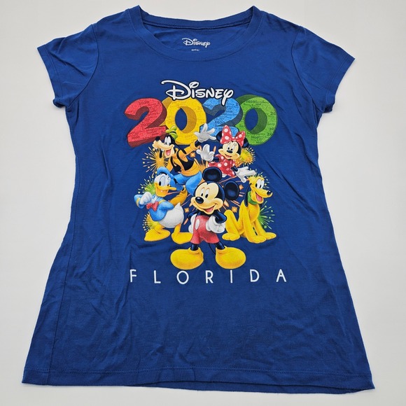 Disney Tops - Disney 2020 Mickey Minnie Goofy Donald Pluto Florida Graphic‎ T Shirt Large